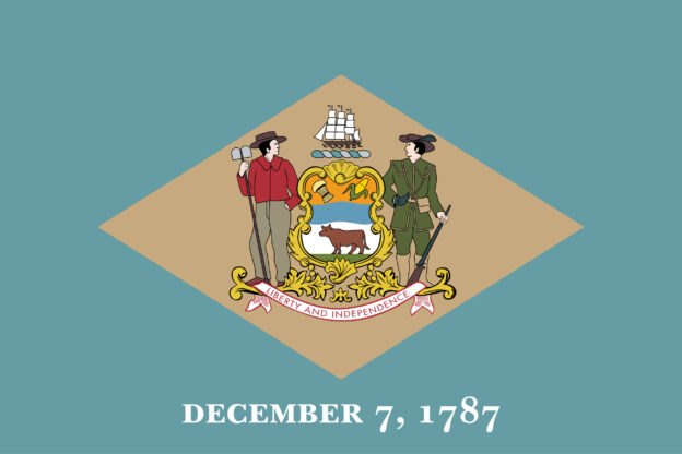 Flag of Delaware, USA