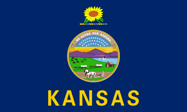 Flag of Kansas, USA
