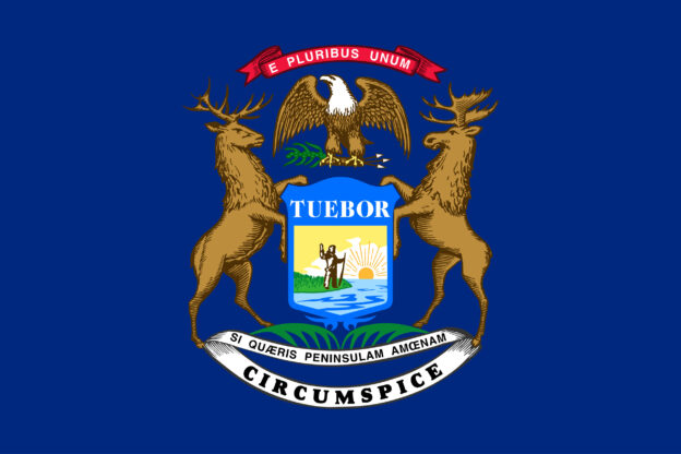 Flag of Michigan, USA