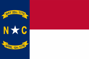 Flag of North Carolina, USA
