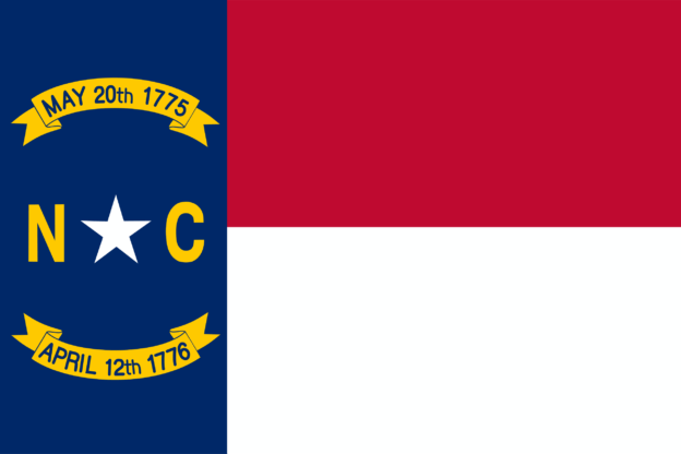Flag of North Carolina, USA