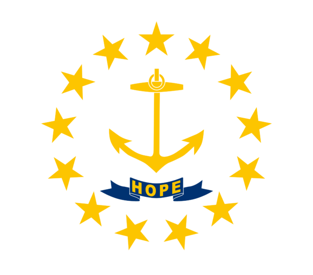Flag of Rhode Island, USA