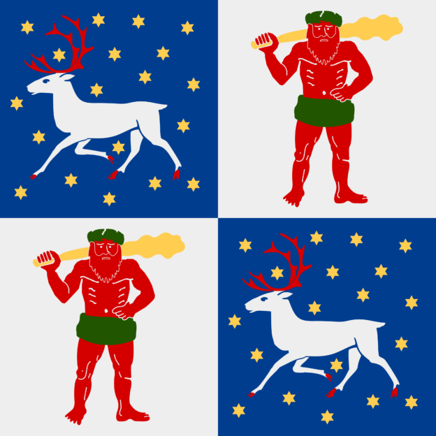Flag of Norrbotten County, Sweden