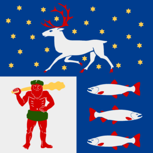 Flag of Västerbotten County, Sweden